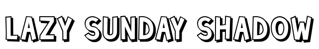 Lazy Sunday Shadow Font Image