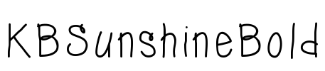 KBSunshineBold Font Image