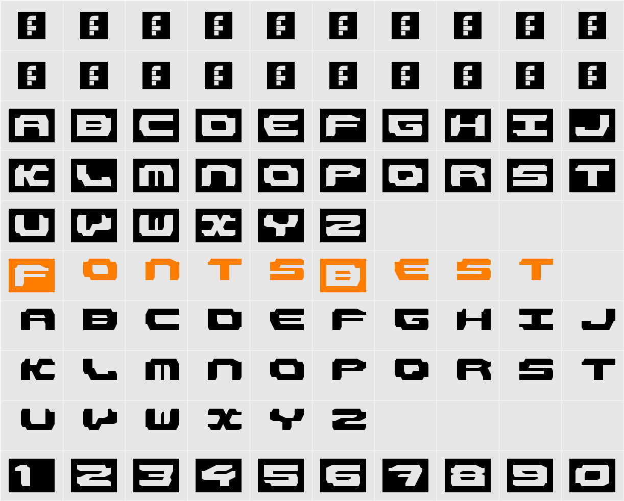 LDR#1 Character Map