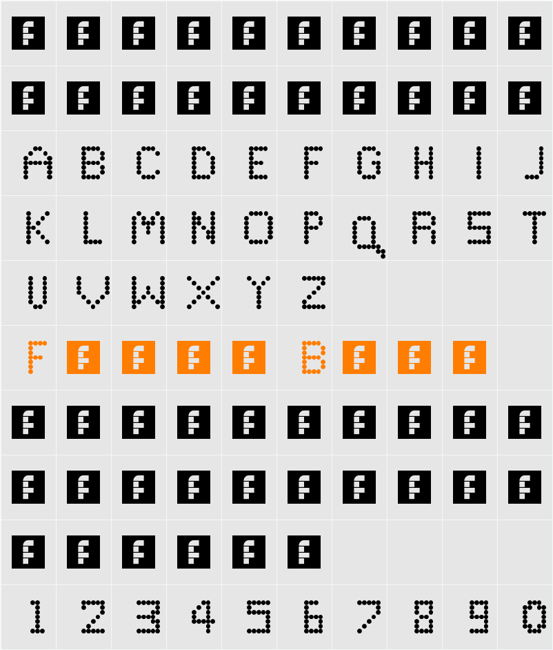 Retroscape II Character Map