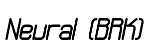 Neural (BRK) Font Image