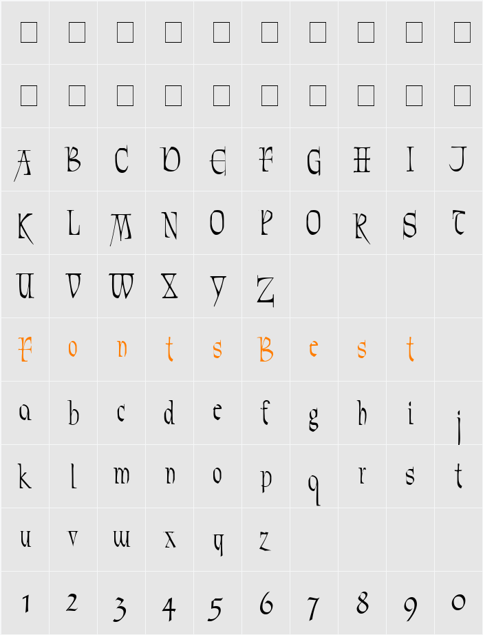 Marmyadose Character Map