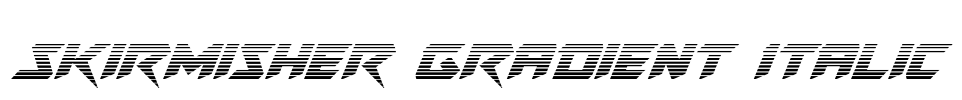 Skirmisher Gradient Italic Font Image