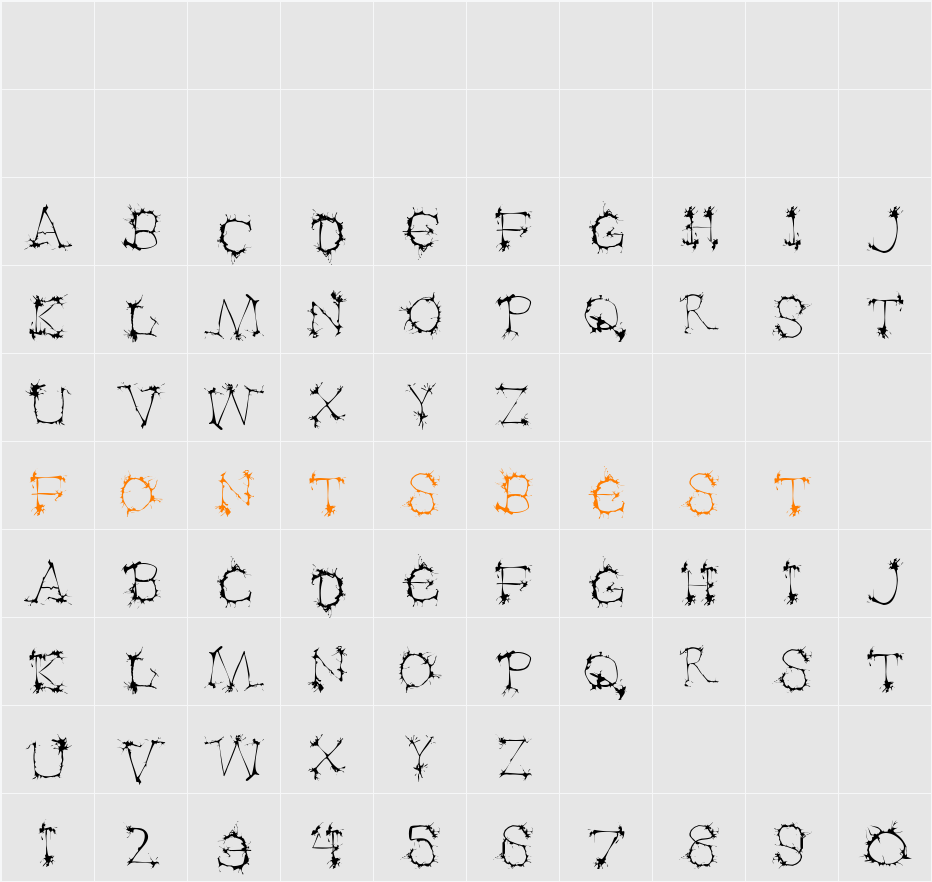 Klexalfabeta Character Map