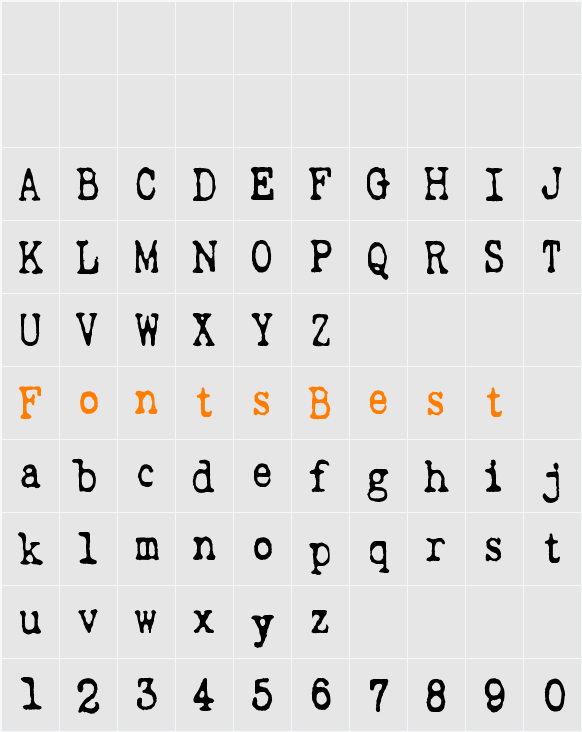 Wripetyter Character Map