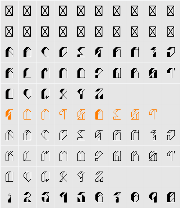 Leptoc Character Map