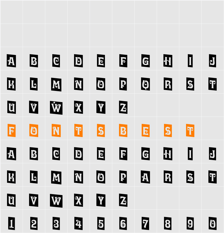 a_LuggerCmDn Character Map