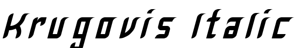Krugovis-Italic Font Image