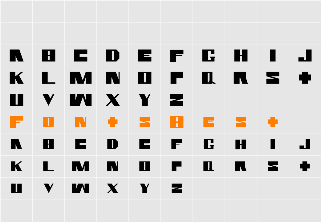 Rammstein by Wojciech Character Map