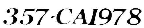 357-CAI978 Font Image
