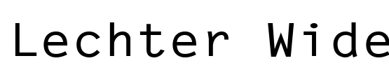 Lechter Wide Font Image