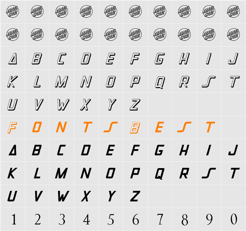 santacarla Character Map