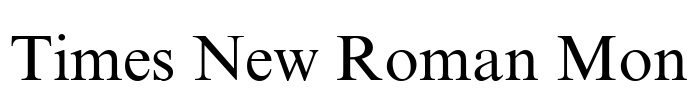 Times New Roman Mon