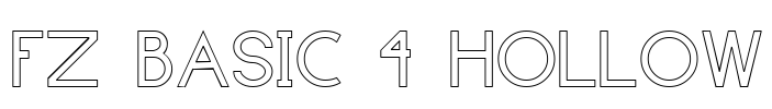 FZ BASIC 4 HOLLOW Font Image