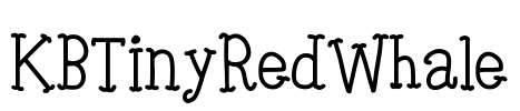 KBTinyRedWhale Font Image