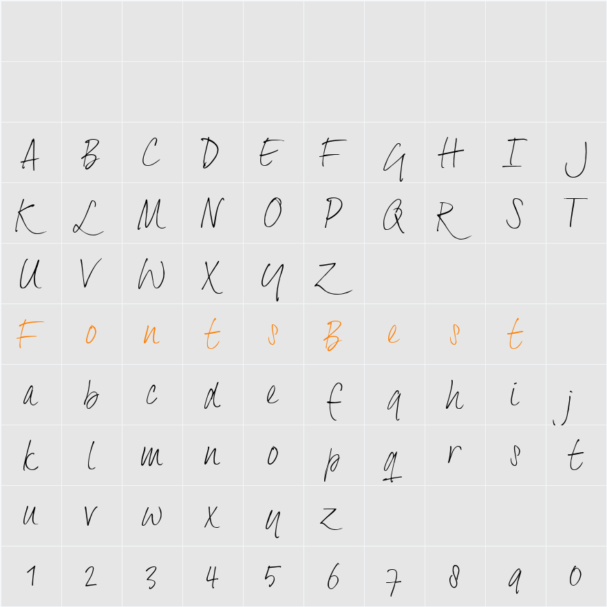 DexteraTrial Character Map