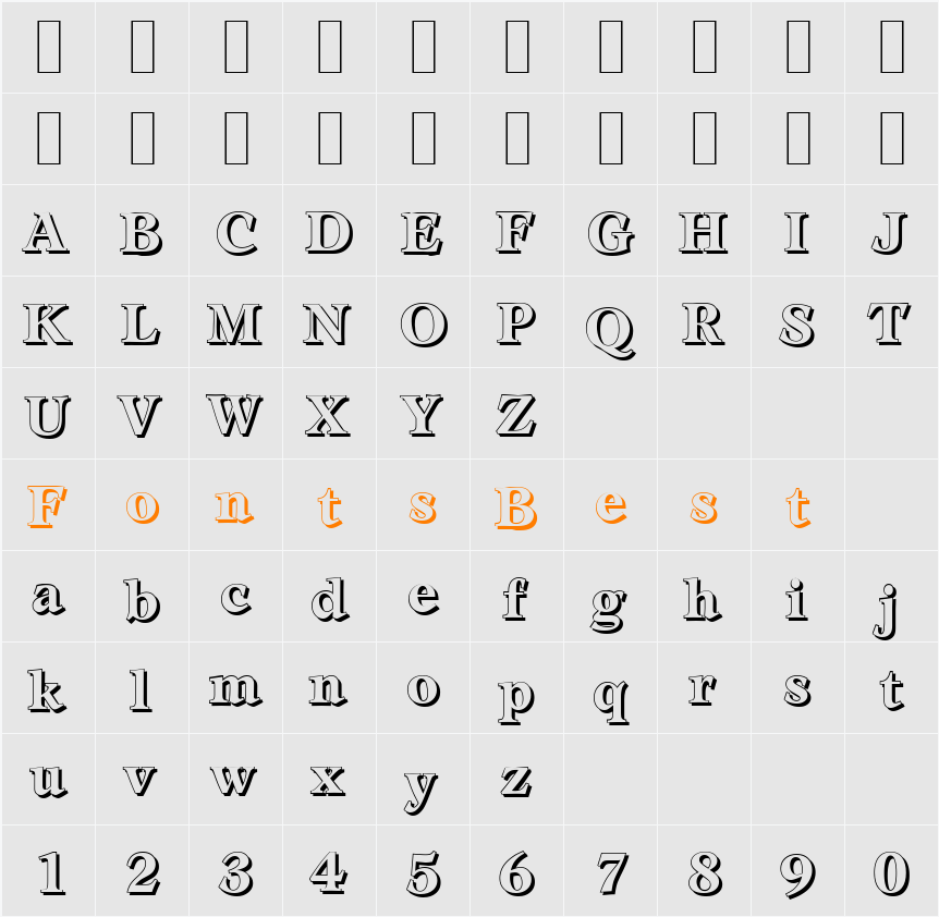LeamingtonShadow Character Map