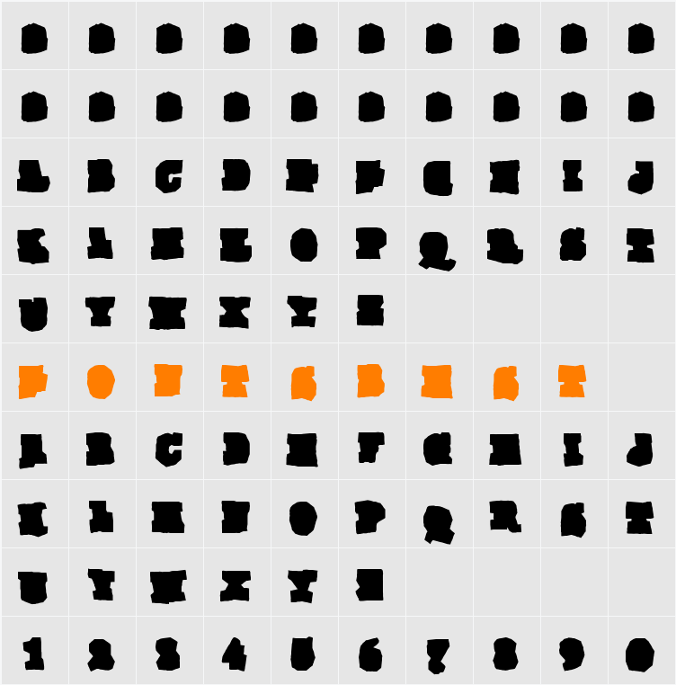 Gomoku Rg Character Map