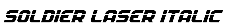 Soldier Laser Italic Font Image