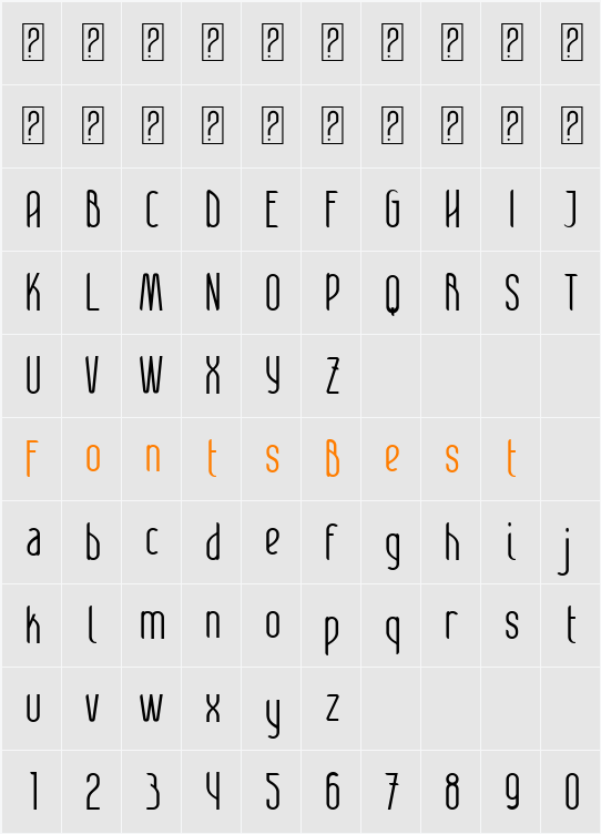 Patinio Contexto Character Map