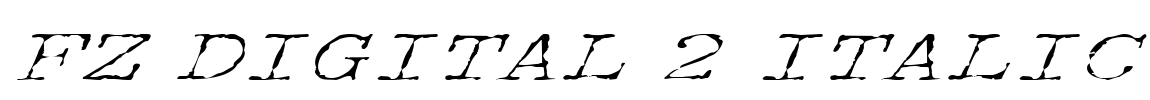 FZ DIGITAL 2 ITALIC Font Image