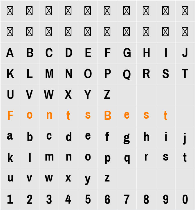 Pragati Narrow Character Map