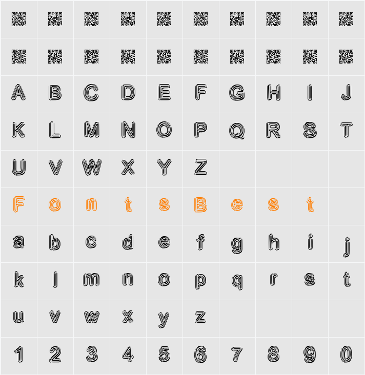 NeonDisco Character Map