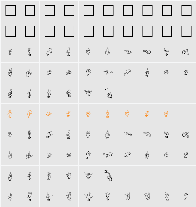 Gallaudet Character Map