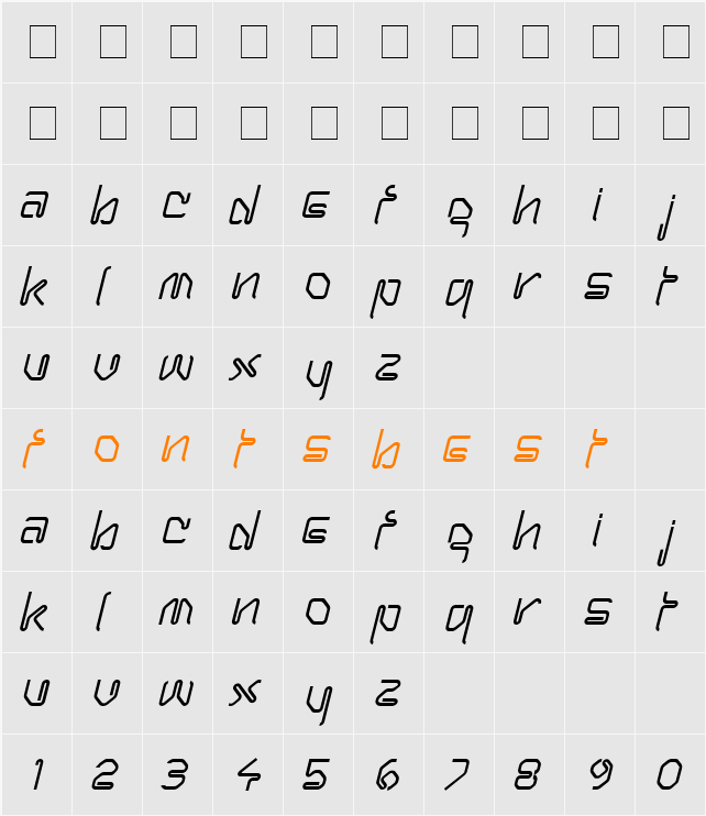 Hanger Character Map