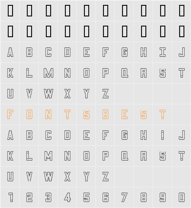 3x5 Character Map