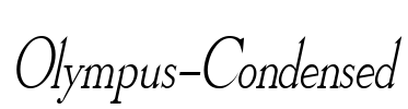 Olympus-Condensed Font Image