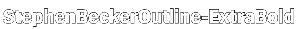 StephenBeckerOutline-ExtraBold Font Image