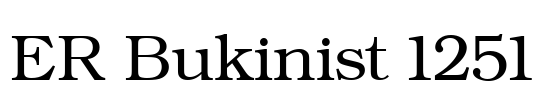 ER Bukinist 1251 Font Image