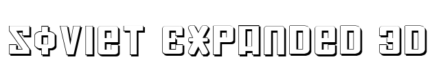 Soviet Expanded 3D Font Image
