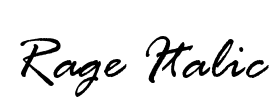 Rage Italic Font Image