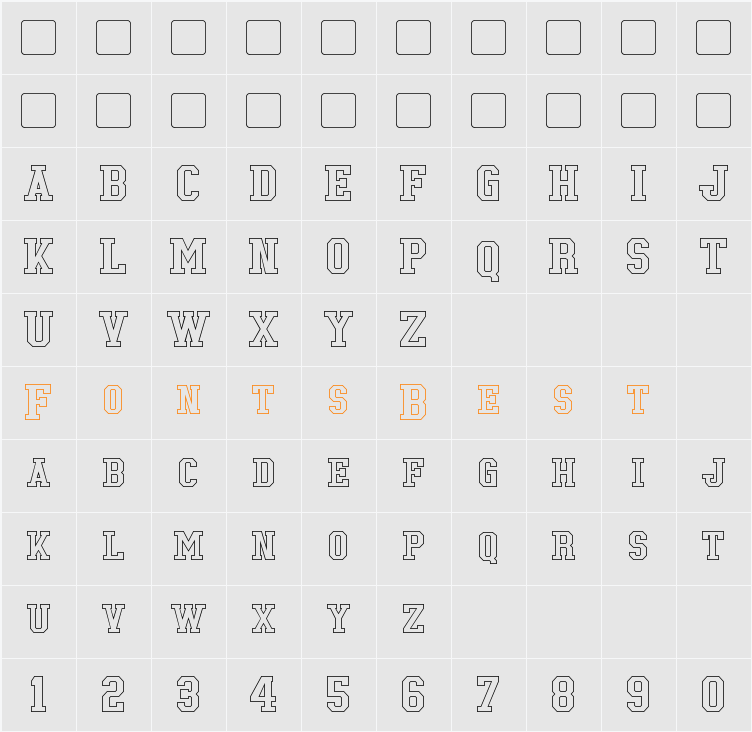 Tonopah Hollow Character Map