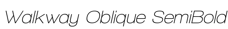 Walkway Oblique SemiBold Font Image