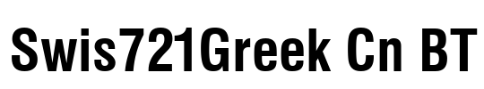 Swis721Greek Cn BT Font Image