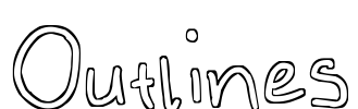 Outlines Font Image