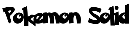 Pokemon Solid Font Image