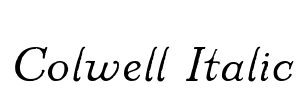 Colwell Italic