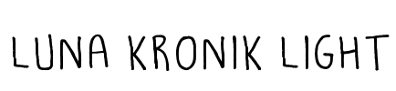 Luna Kronik Light Font Image