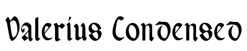 Valerius Condensed Font Image