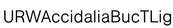 URWAccidaliaBucTLig Font Image
