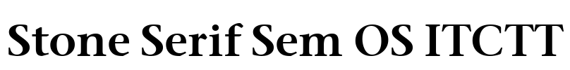 Stone Serif Sem OS ITCTT Font Image
