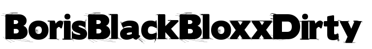 BorisBlackBloxxDirty Font Image