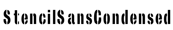 StencilSansCondensed Font Image