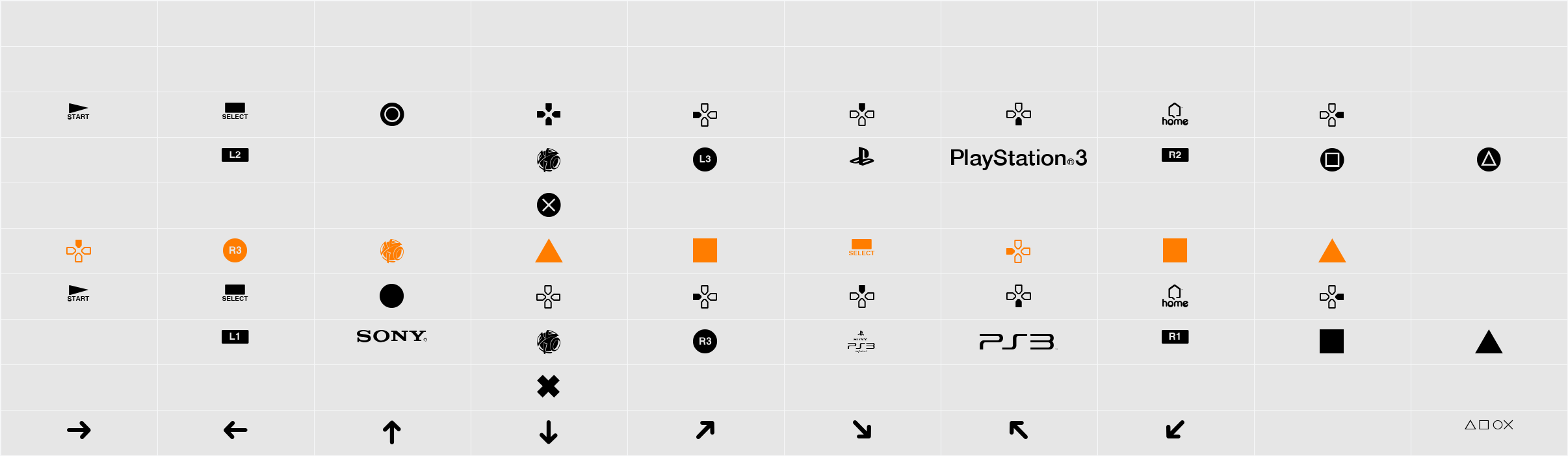 Iconic PSx Character Map