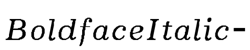 BoldfaceItalic-