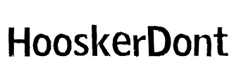 HooskerDont Font Image